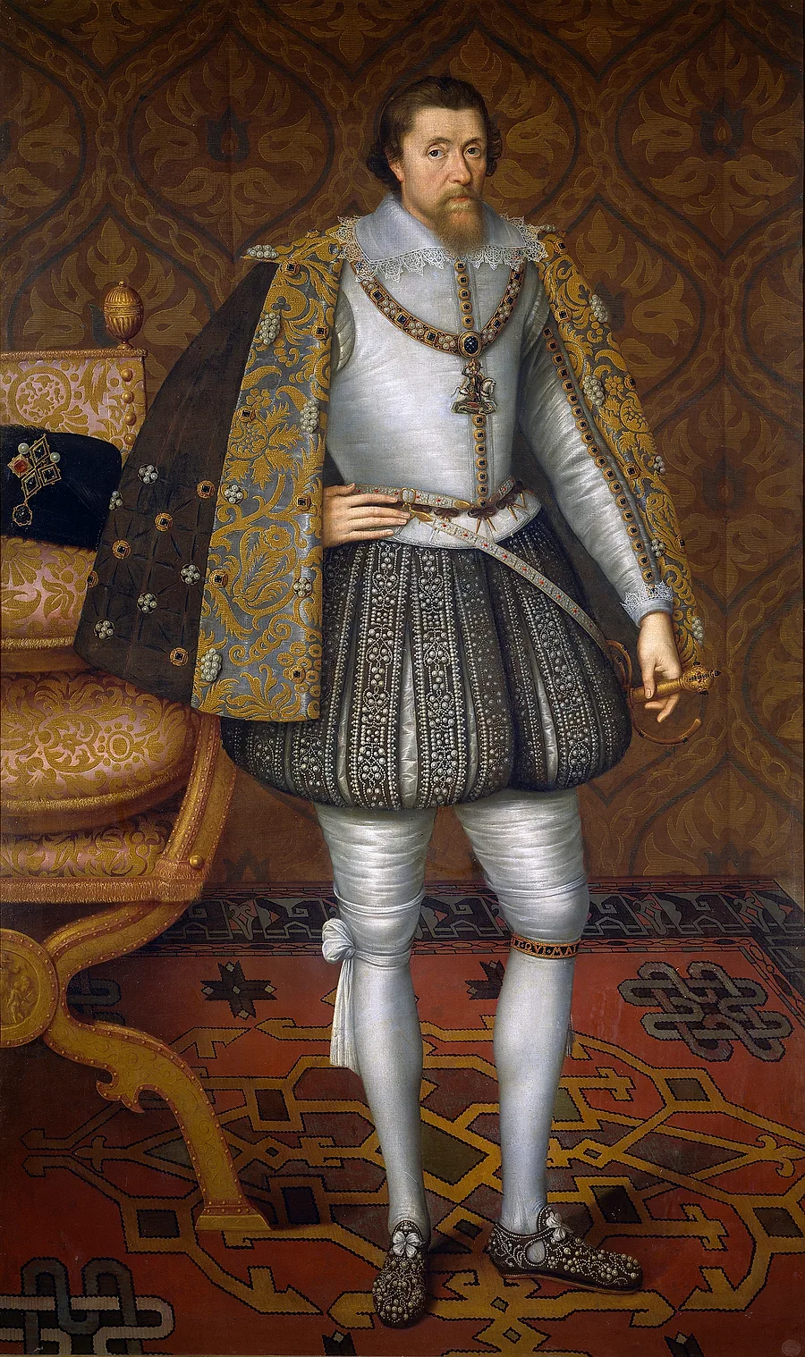 James VI e I - retrato atribuído a John de Critz
