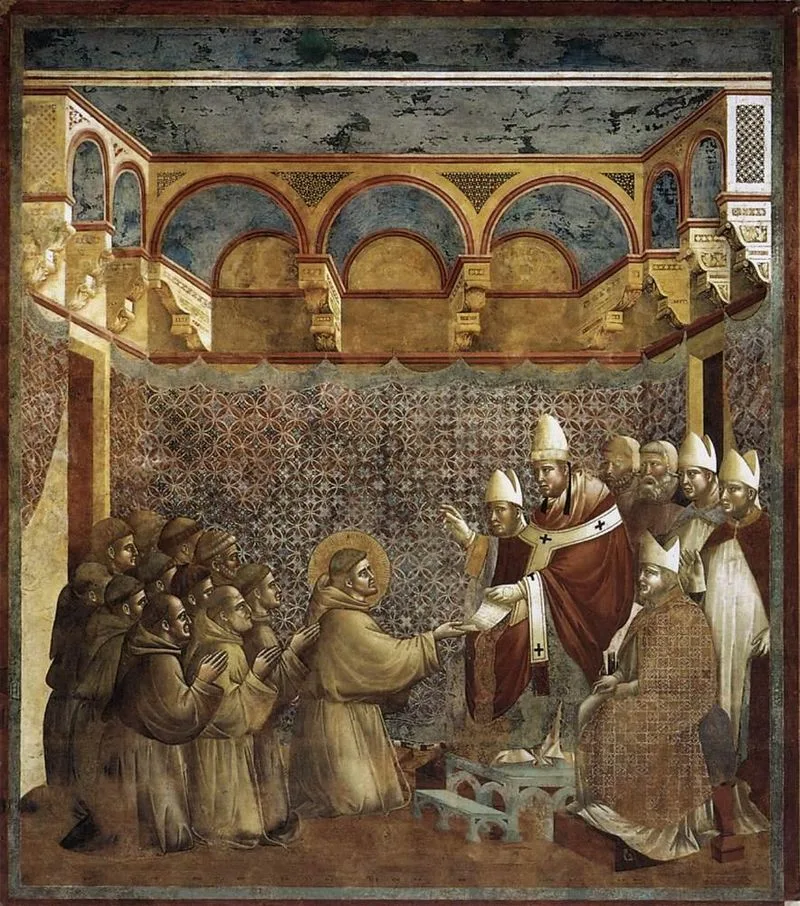 Inocêncio III confirma a regra franciscana - Giotto