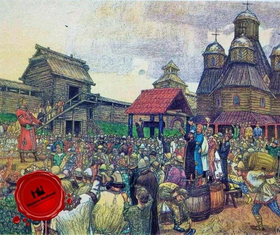 Pskov Veche , por Apollinary Vasnetsov, 1908 / Galeria Tretryakov, Wikimedia Commons