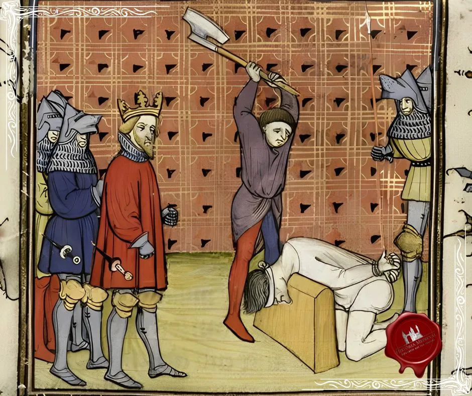 Royal 20 C VII  f. 134v  Execution of the Jacquerie