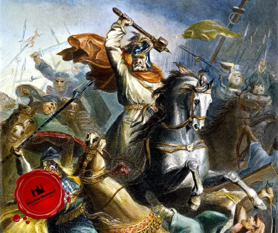 Uma gravura de Carlos Martel - Batalha de Tours