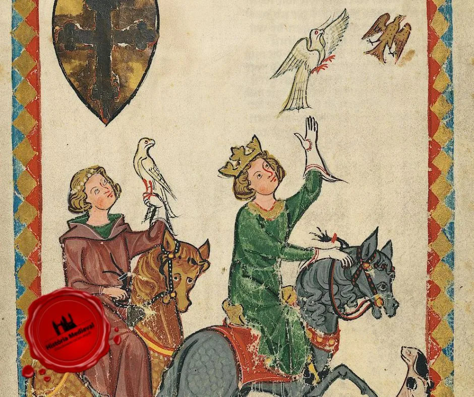 Codex Manesse , fol. 7r, Konradin von Hohenstaufen ("Rei Konradin, o Jovem")