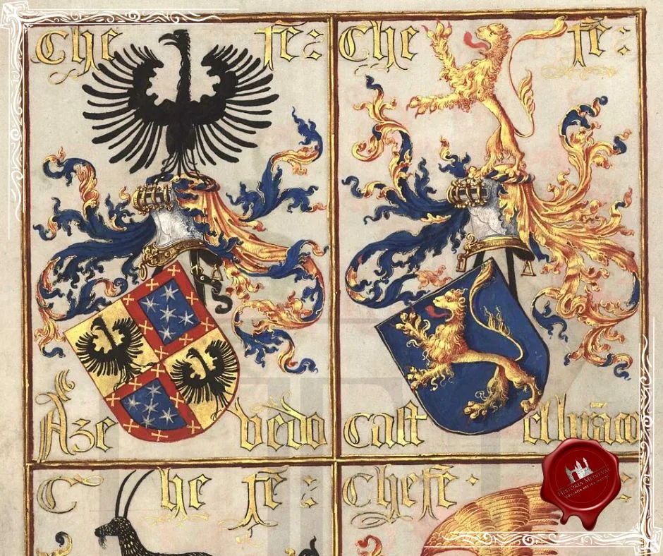 Brasões do Livro da Nobreza e Perfeiçam das Armas, famoso armorial português.