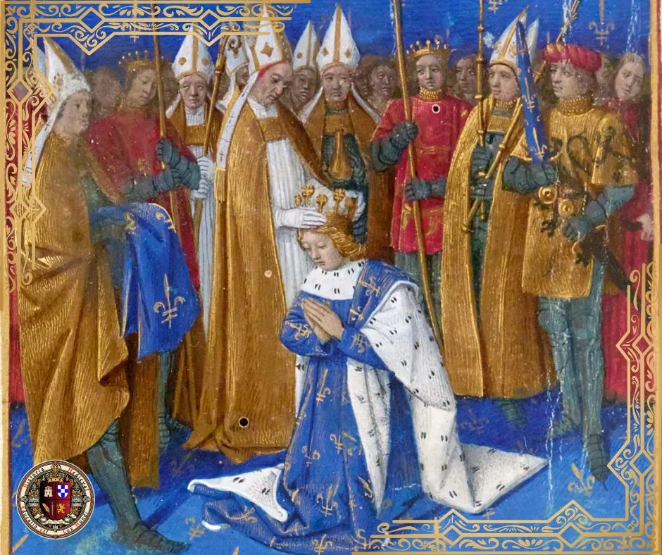 Coroação de Carlos VI, o Amado, Grandes Crônicas da França iluminadas por Jean Fouquet