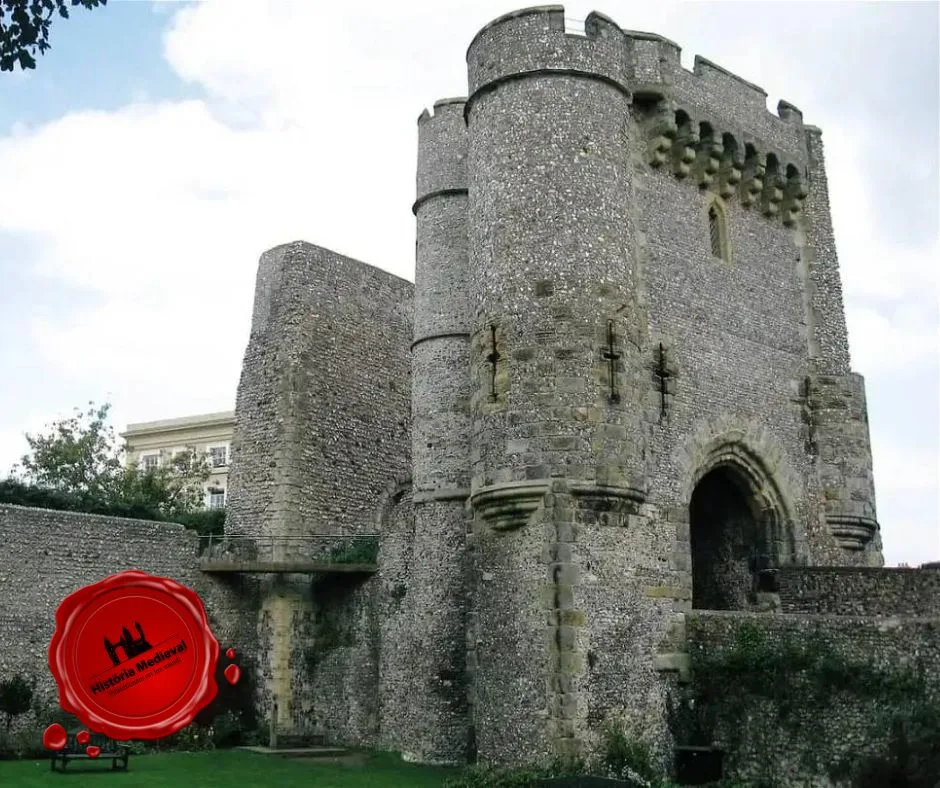 A barbacã no Castelo de Lewes, Sussex Oriental por Steve Lacey