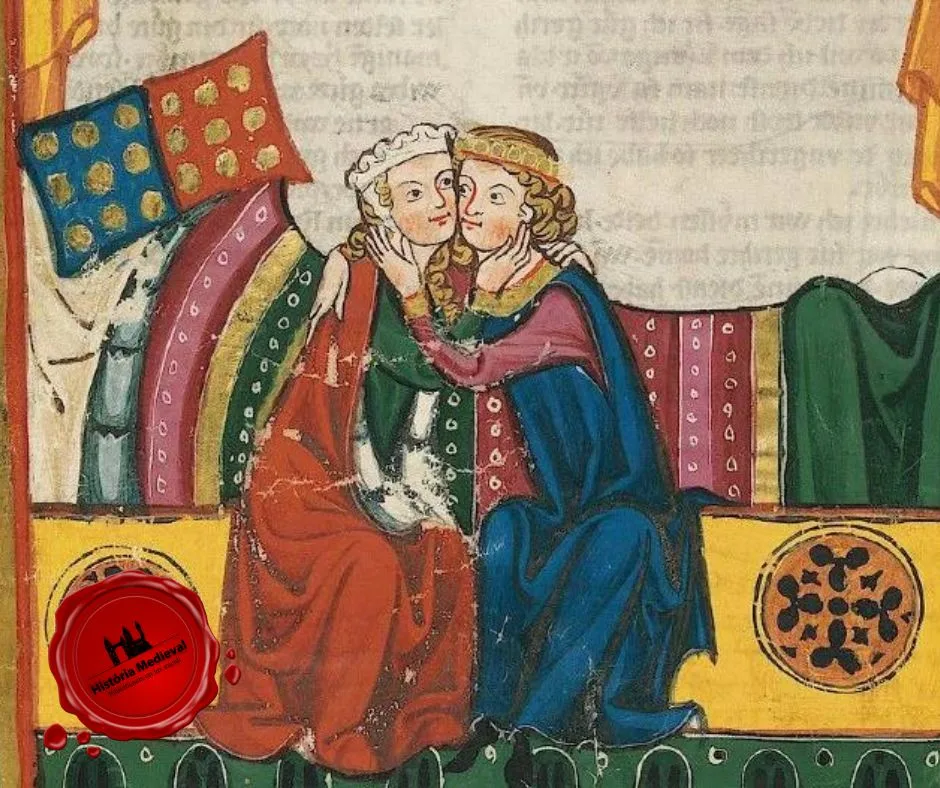 Miniatura apresentada no Codex Manesse, c.1305-1315.