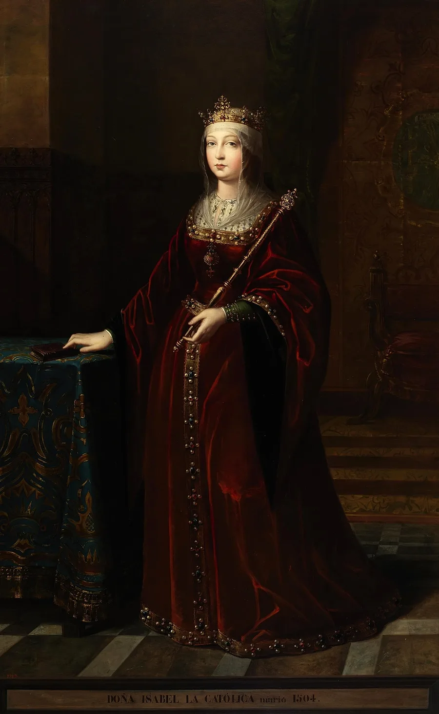 Rainha Elizabeth I de Castela - por  Luís de Madrazo (domínio público )