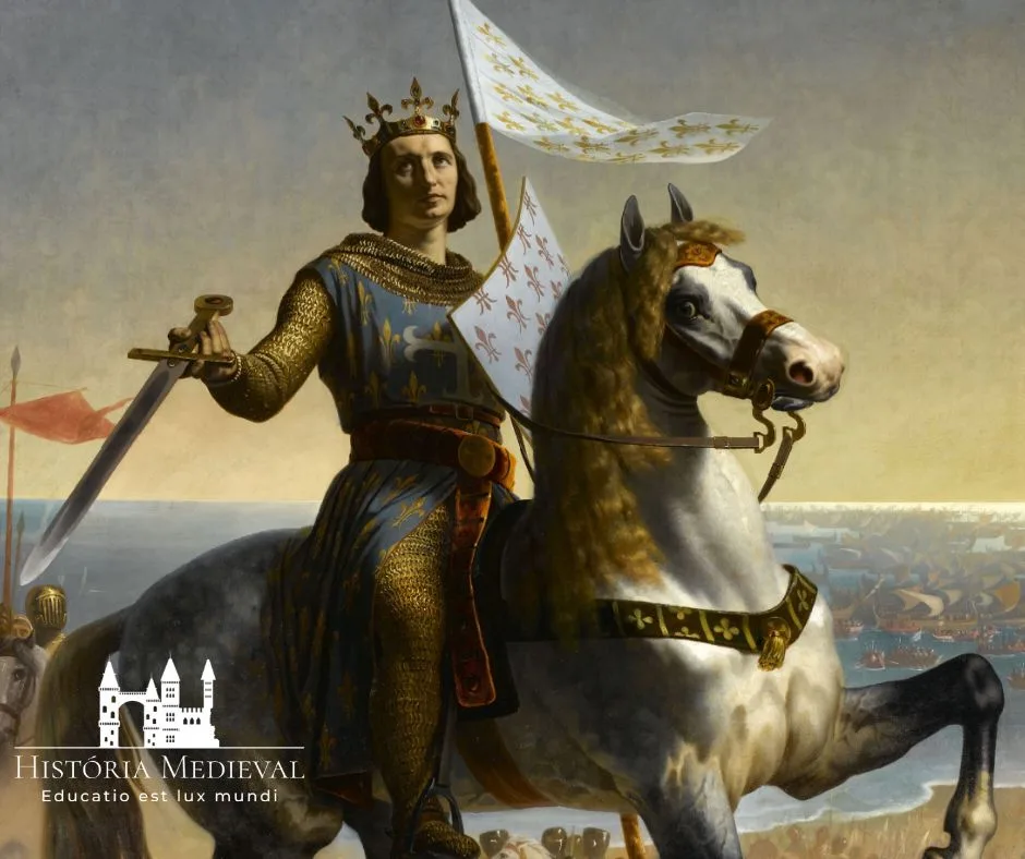 Luís IX, conhecido como São Luís, Rei da França (1215-1270) - por  Émile Signol