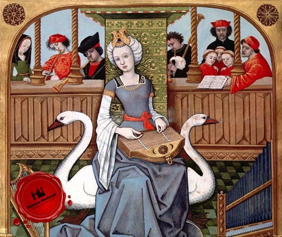 Alegoría de la Música, ilustración de Robinet Testard.