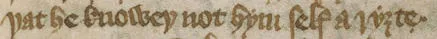 Þat he knoweÞ not hym self a ryȝte