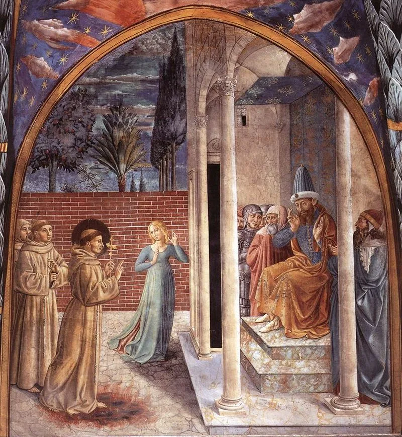 Francisco de Assim e Al-Kamil - Benozzo Gozzoli