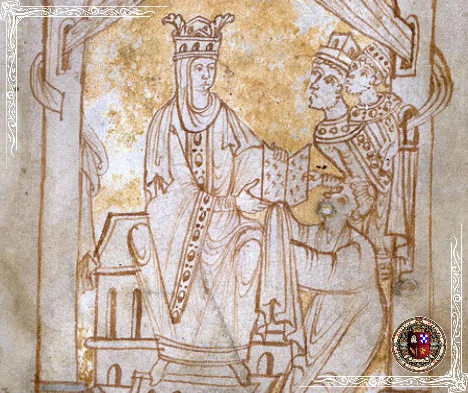 Emma Recebendo o Encômio, em 'The Encomium Of Queen Emma' MS 33241