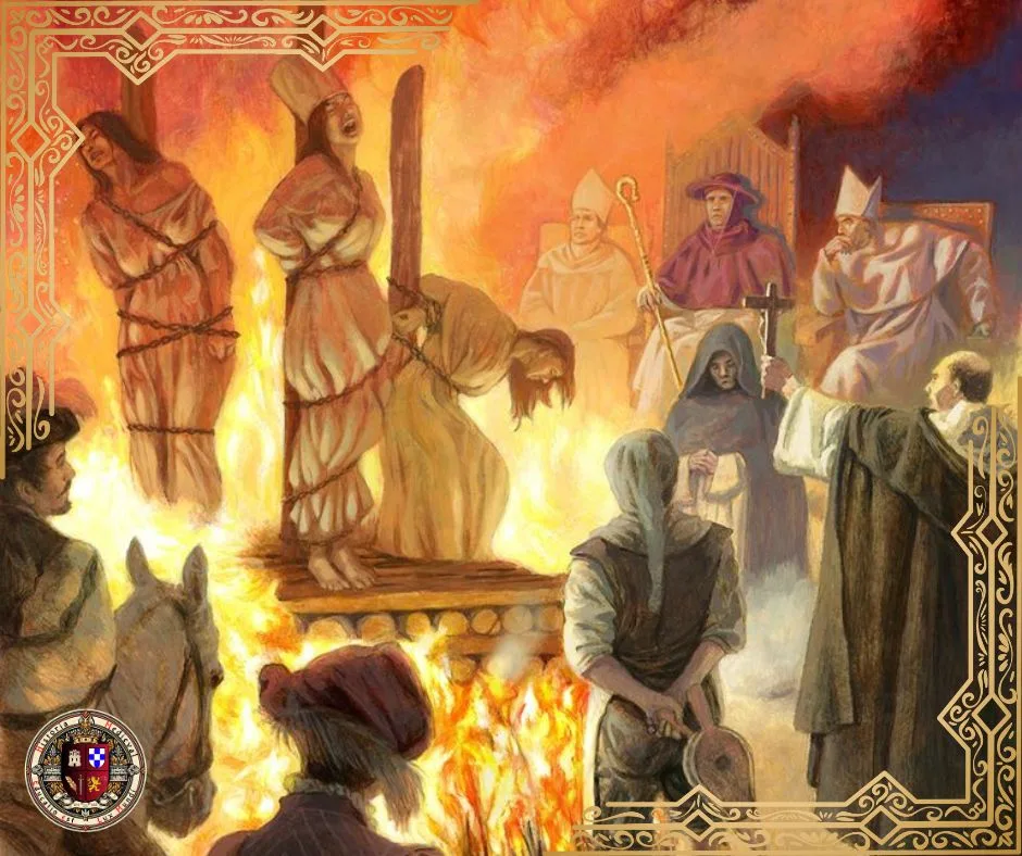 O grande inquisidor espanhol, Tomas de Torquemada (1420-1498), entre os reis católicos Fernando II e Isabel I de Castela (Jean Paul (after) Laurens Private Collection / bridgemanimages.com)